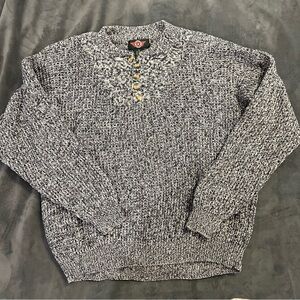Vintage - American Outpost Heather Gray Chunky Knit Crewneck Sweater